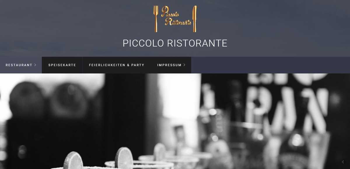 Piccolo Ristorante mit neuer Webseite